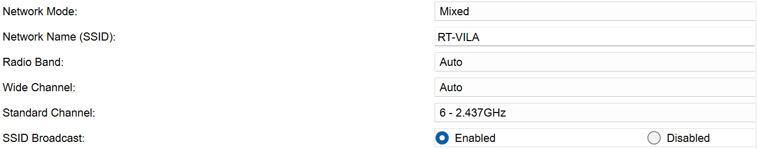 Paramètres radio du routeur sans fil (SSID, canal)